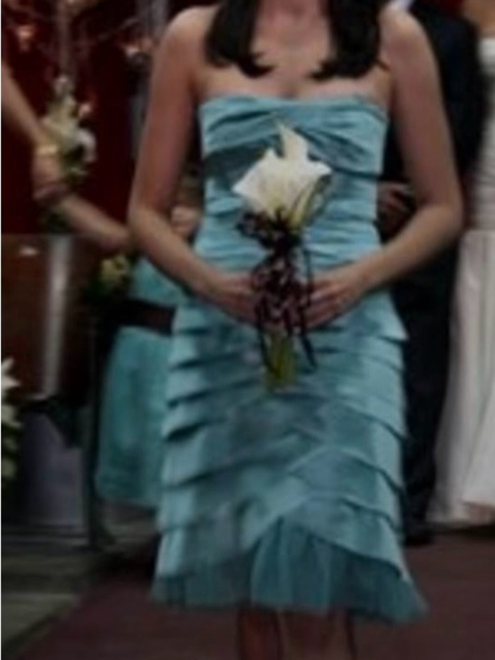 BCBGMaxAzria Teal Strapless Dress - Picture 5 of 7